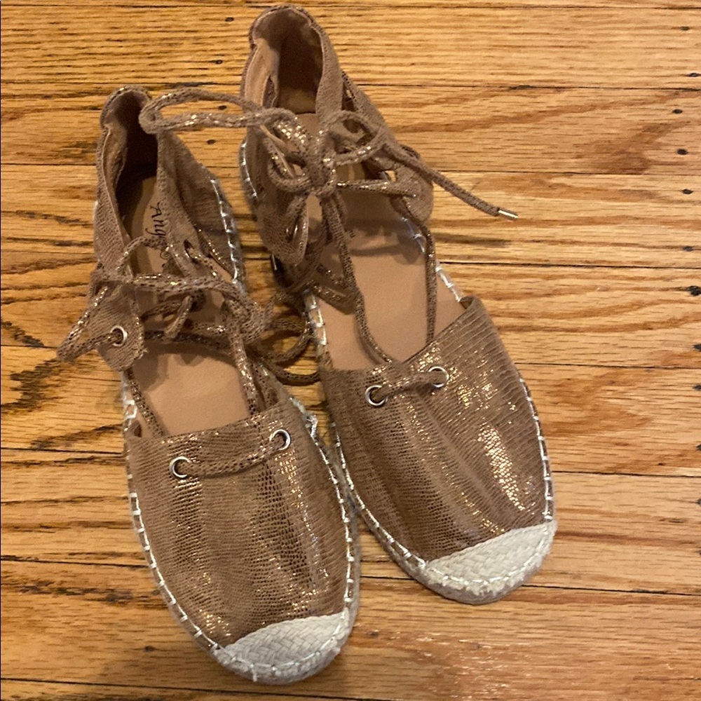 Angel steps size 38 (7.5) Brown Lace-Up Sandals - Picture 2 of 4
